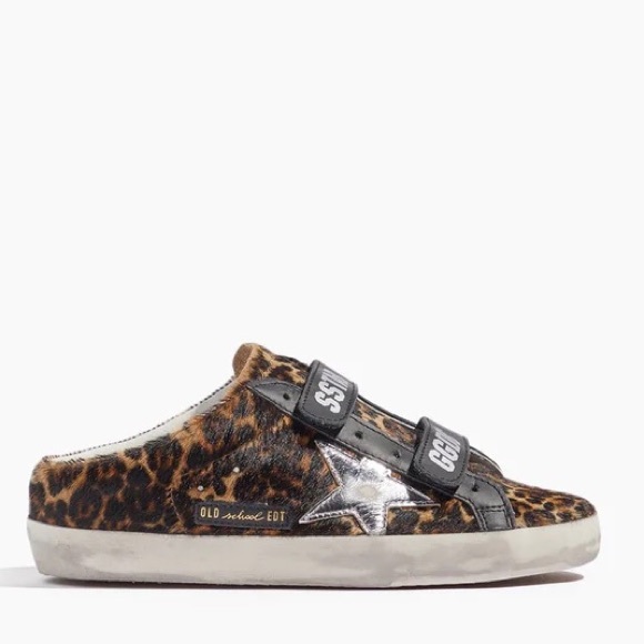 Golden Goose Leopard Print Sneakers with Silver Star - Picture 1 of 12